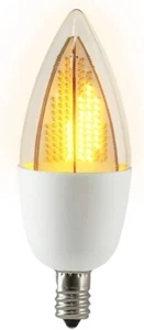 Euri Lighting Flickering Flame Bulb Decorative Candelabra 80lm - E12 White Base - Picture 1 of 3