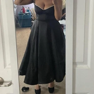House of CB Mademoiselle Black Satin Tulle Midi Dress Size M - Picture 1 of 3