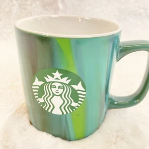 Starbucks 2022 Ceramic Marbled Green 15oz Mug NEW Coffee Gift Coffeehouse Cup - Picture 1 of 8