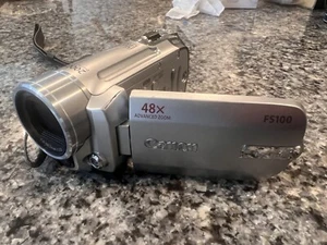Canon FS100 Digital Camcorder Video Camera With Battery No Charger | UNTESTED - Picture 1 of 8