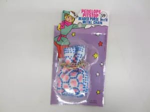 Vintage Larami PENELOPE PITSTOP Beaded Purse MOC Hanna-Barbera Wacky Races - Picture 1 of 5