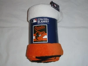 Baltimore Orioles MLB Ultra Soft 50" x 60" Throw Blanket by Fanatics - NEW - Picture 1 of 1