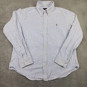 Ralph Lauren Mens Shirt Extra Large Blue OCBD Oxford Flesh Pony Acedamia - Picture 1 of 10