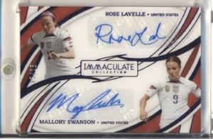 2022-23 Immaculate Dual Auto  #ID-USA  Swanson & Lavelle  NM  15/25  USWNT Stars - Picture 1 of 2