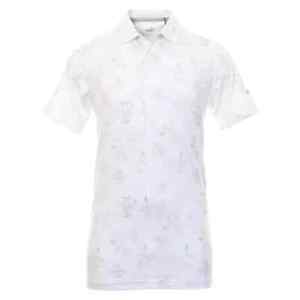 Puma Owl Golf Polo Shirt White/Silver Men's Size (XL) 535448-01
