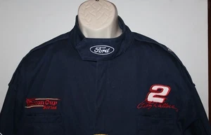 Vintage Winston Cup Rusty Wallace Miller Lite Ford #2 Men's XL Zippered Jacket - Picture 1 of 11