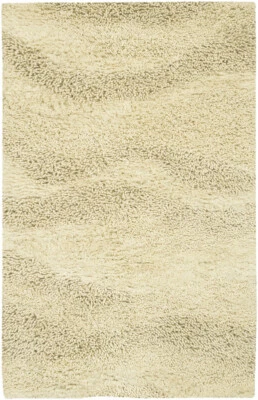 Carpet Ivory Shag/Flokati Area Rug Solid BRK-3300 - Image 1 of 4