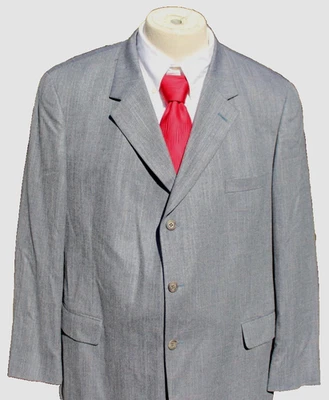 Blazer Brooks Brothers Para Hombres 3 Botones MEZCLA DE SEDA Espiga y Ventana EE. UU. 48R Foto 1 de 4