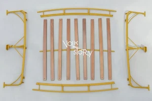 VW BEETLE classic roof luggage rack dismantled stainless with woods ROYAL GOLD - Foto 1 di 3