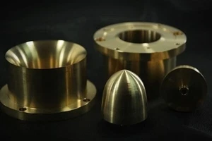 Custom CNC-Machined Solid Brass Tweeter Horn Pair for JBL 2403 2402 076 077 - Picture 1 of 4