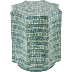 A&B Home 48743 Starburst 19.7 inch Turquoise Stool, Starburst - Picture 1 of 5