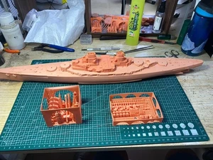 3D Printed kit 1/350 Germany  SMS Derfflinger class battlecruiser (full hull) - Picture 1 of 9