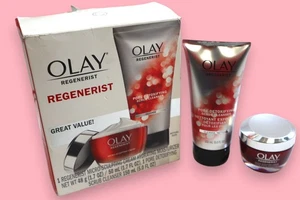 Olay Face Wash Regenerist Pore Scrub Cleanser/Face Moisturizer Cream Set - Picture 1 of 1