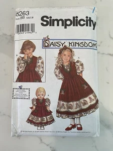 VTG Simplicity 8263 Child Girl Daisy Kingdom Costume Dress Uncut SZ BB 5 6 7 8 - Picture 1 of 4