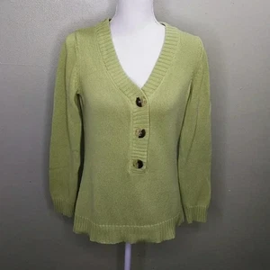 Liz Claiborne Sellerie grün 100 % Baumwolle Pullover Sweater - M - gebraucht, in einwandfreiem Zustand - Bild 1 von 7