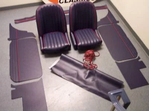 Vintage Rallye Interior kit MGB roadster Dark blue red - Bild 1 von 10