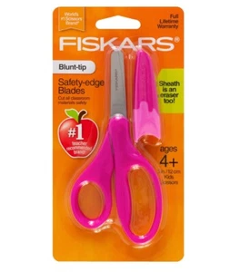4-Fiskars Blunt-tip Kids Scissors (5 in.) with Sheath Safety-Edge Ages 4+ - Picture 1 of 5