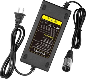 24V 5A 3-Pin Male XLR Connector Battery Charger for Lakematic, Pride Mobility, J - Picture 1 of 12