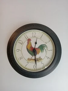 Sterling & Noble Orologio da Parete con Gallo Rustico Casale Cucina 10" - Foto 1 di 3