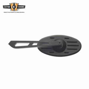 Espejo retrovisor negro ovalado vástago corto apto para Harley - Imagen 1 de 1