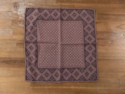 BRUNELLO CUCINELLI hand made beige polka dots wool pocket square authentic - Image 1 of 4