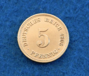 1906 A Germany 5 Pfennig - Great Coin - See Pictures - Picture 1 of 2