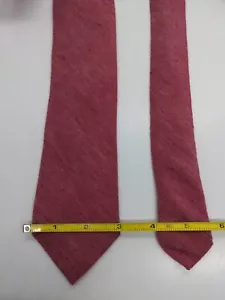 Vintage IZOD Men's Slim Tie Red Linen Silk 59 x 3 - Picture 1 of 5