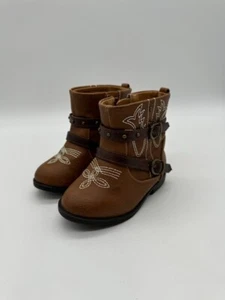 Garanimals Infant Girls Brown Cowboy Boots Size 4 - Picture 1 of 10