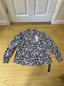 Ladies Roman Petite Floral Print Gathered Neck Top - UK Size 18 - New With Tags  - Picture 1 of 10