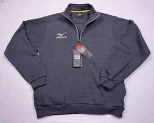 Mizuno Sweatshirt Mens X-Small Gray Grey 1/2 Half Zip Body Warming Pullover NWT - Picture 1 of 10
