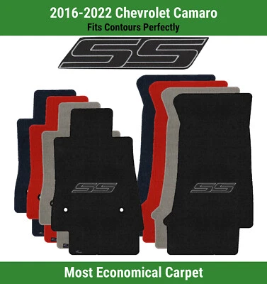 Alfombrillas delanteras Lloyd Velourtex para Chevrolet Camaro '16-22 con logotipo SS negro Foto 1 de 4