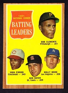 1962 TOPPS #52 ROBERTO CLEMENTE/VADA PINSON/KEN BOYER/WALLY MOON - Picture 1 of 3