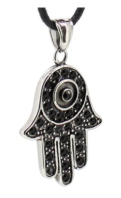 budawi® - Anhänger Hand der Fatima (Hamsa), Amulett gegen Bösen Blick Edelstahl - Bild 1 von 3