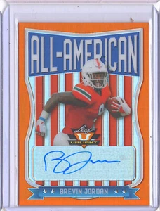 2021 Leaf Valiant Brevin Jordan All American Orange RC AABJ1 Auto-Ser. #45 of 50 - Bild 1 von 2