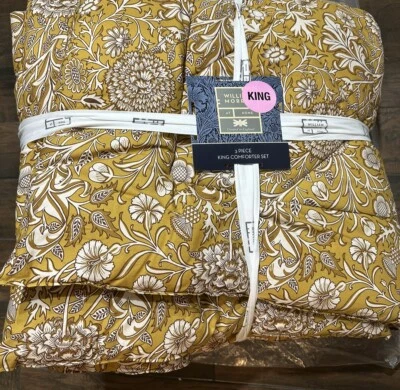 Новый William Morris Cherwell мед цветочный король одеяло комплект 3 шт. - Изображение 1 из 4