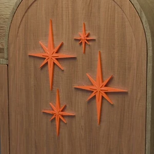 Retro Mini Mid Century Modern Starbursts Wanddeko MCM MidMod Home Küche 60er - Bild 1 von 22