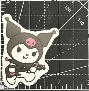 Kuromi Playing Guitar - Vinyl decal Sanrio Sticker StickerBomb Notebook KAWAII - Picture 1 of 4