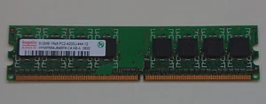 Vintage Single Sided Hynix 512Mb PC2-4200-444-12 Non-Parity Memory - 05 - Picture 1 of 4
