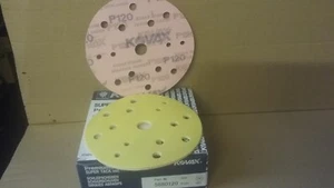 P120 Hook & Loop Abrasive Discs 150mm 15 hole Box (50) 6" Sanding Pads - Picture 1 of 3