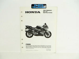 NOS Genuine Honda Dealer Set Up Instruction Pre Delivery Manual CBR600F2 1993 - Picture 1 of 1
