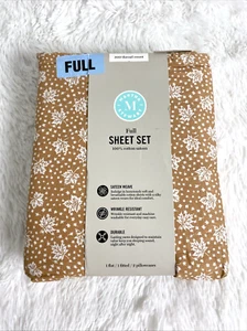 Martha Stewart Full Bed Sheet Set 100% Cotton Sateen 4 Pices Soft 300 TC Luxury - Picture 1 of 9