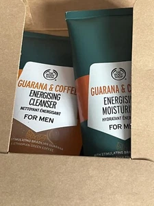 BODY SHOP " GUARANA & COFFEE " ENERGISING CLEANSER 150ml + MOISTURISER 100ml Set - Picture 1 of 2