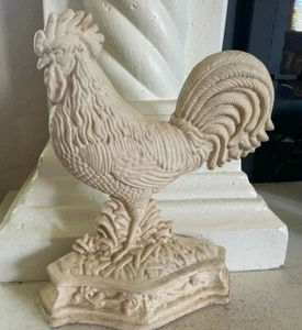 Vintage Chicken Rooster Door Stop, Heavy Cast Iron Country Farmhouse Garden Art - Picture 1 of 12