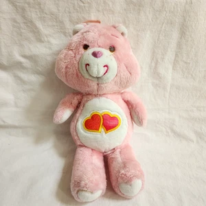 Vintage Care Bear Plüsch Love A Lot Doppelherz rosa Stofftier 1983 Kenner 12 Zoll - Bild 1 von 13
