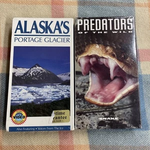Alaska’s Portage Glacier Predators of the Wild Snake VHS Nature Lot (2) *Sealed* - Picture 1 of 4
