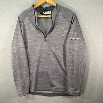 Pullover de golf Sun Mountain para hombre 2XL gris manga larga cuarto cremallera vista pradera Foto 1 de 4