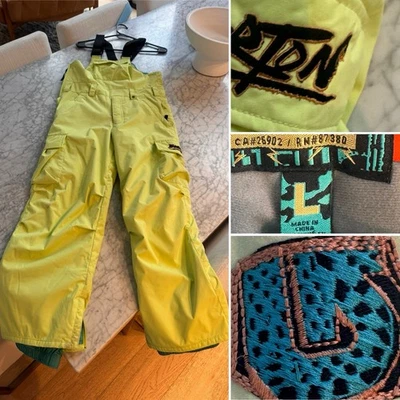 BURTON YOUTH SNOWBOARD BIB PANTS: SZ LARGE  - Image 1 of 4