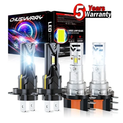 Kit de faros altos bajos 6500 k para Mercedes-Benz CLA250 2014-2016 2019 4 piezas H15+H7 Foto 1 de 4