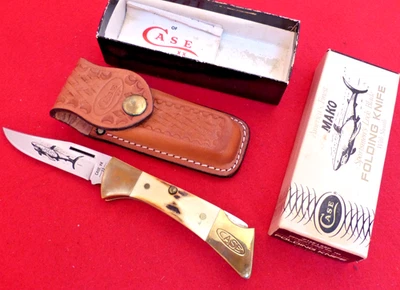 Case XX USA 158 LSSP  10 dot 1980 Mako STAG Lockback mint in box knife - Image 1 of 4