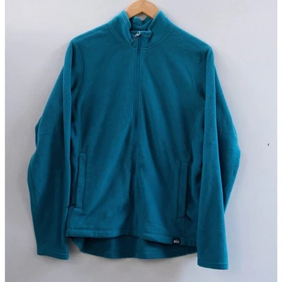 Chaqueta polar REI para mujer cremallera completa verde azulado bolsillos con cremallera Gorp Core para mujer talla XL Foto 1 de 4